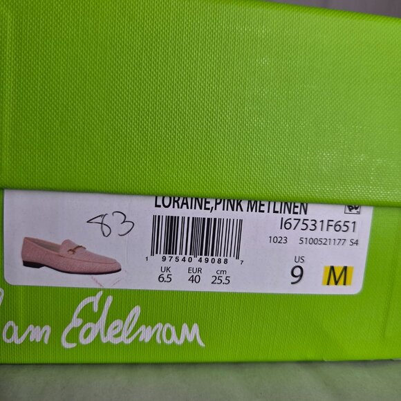 Sam Edelman Women's Loraine Pink Metlinen Flats Multiple Sizes - Picture 10 of 10